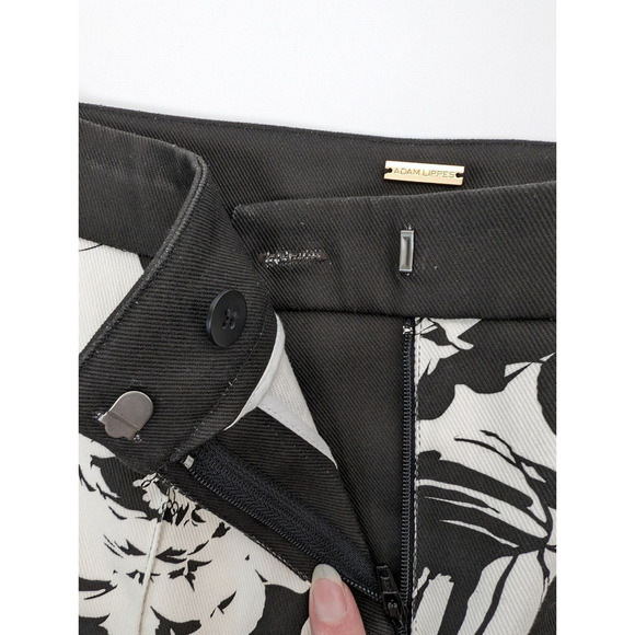 Adam Lippes Black White Floral Cigarette Pants Denim Size US 8 - Picture 11 of 14